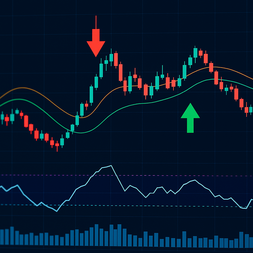 AI trading signals dashboard with layered confirmations and P&L tracking